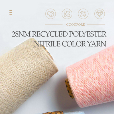 28nm Recycled Polyester Nitrile Yarn RPET Acrylic Dyeing